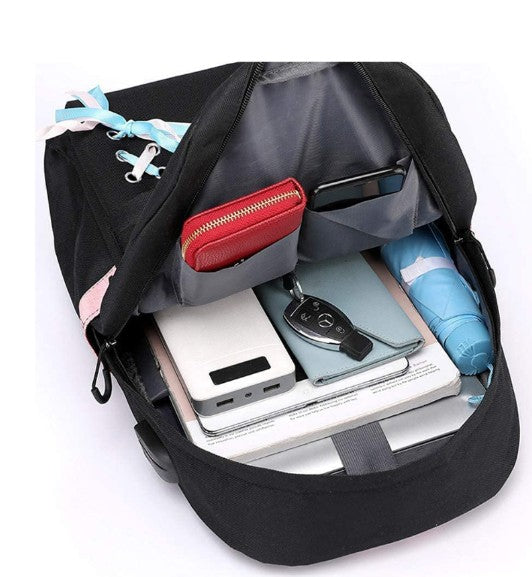 Mochila Escolar Bts Color Negro